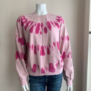 Le Lis Pink on Pink Berry Twist Tie Dye Sweatshirt sz Small PW3